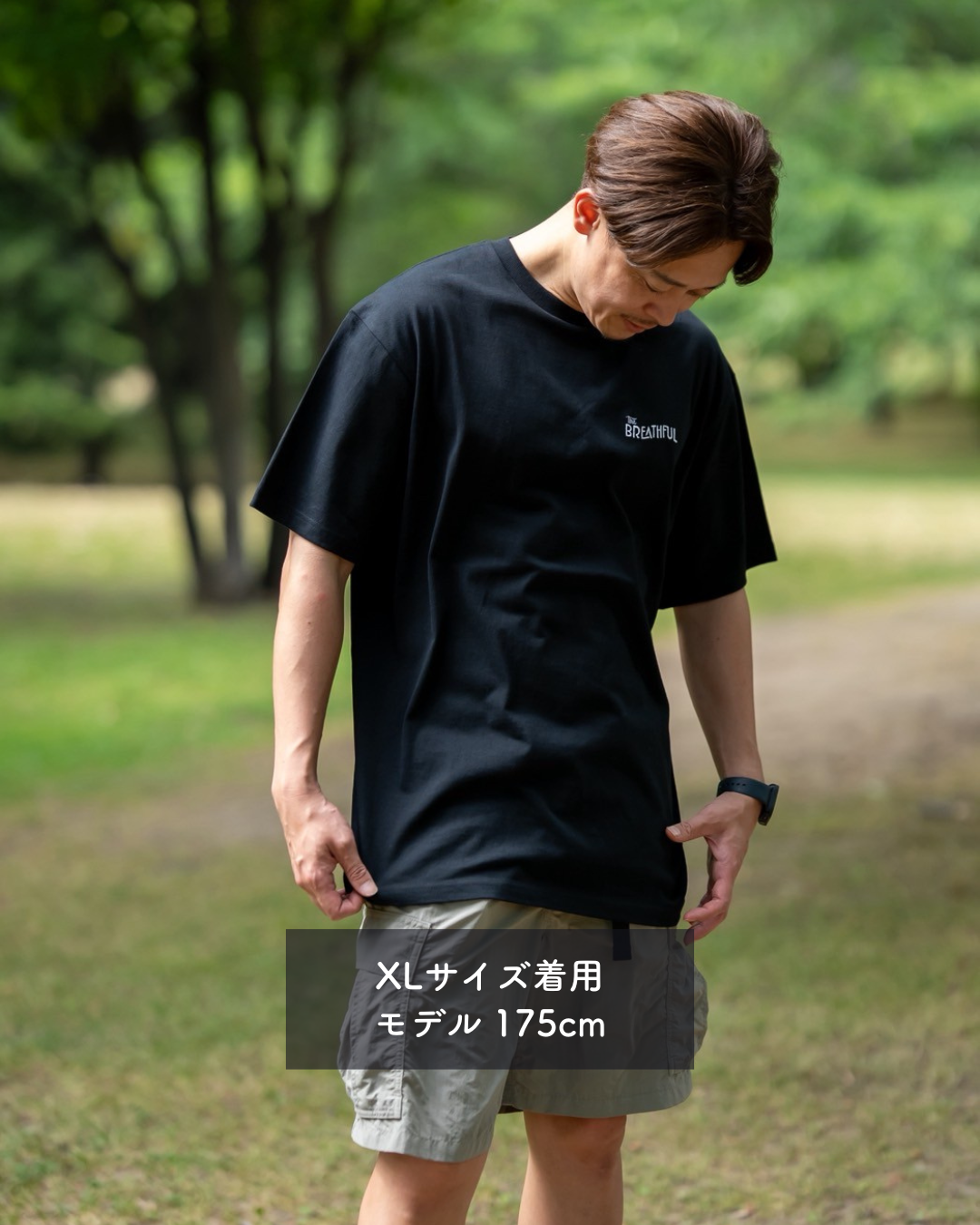 THE BREATHFUL 刺繍入りロゴTシャツ
